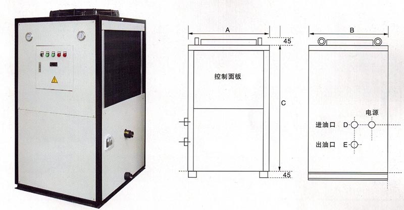 LYD系列油冷機外形尺寸圖